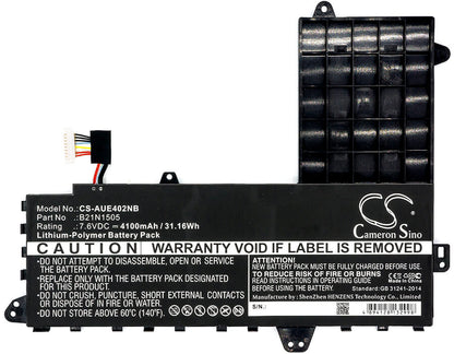 7.6V, 4100mAh, Li-Polymer Battery fits Asus, E402ma-wx0001t, E402n, 31.16Wh