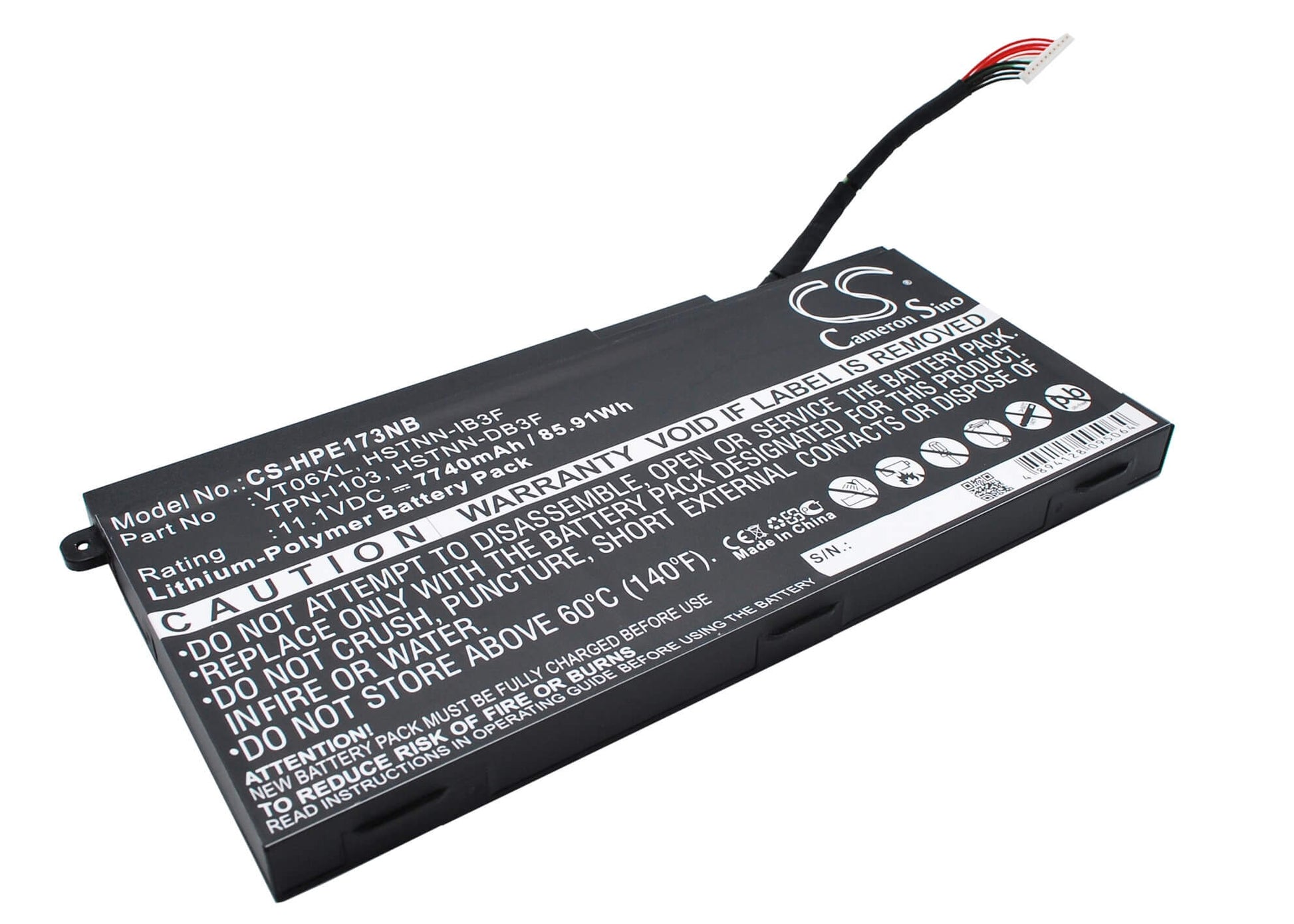 11.1V, 7740mAh, Li-Polymer Battery fits Hp, Envy 17-3000, Envy 17-3000eg, 85.914Wh