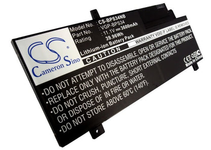 11.1V, 3600mAh, Li-ion Battery fits Sony, F15a16, F15a16sc, 39.96Wh