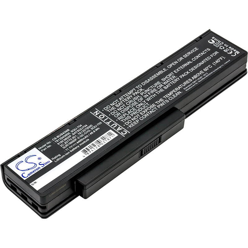 11.1V, 4400mAh, Li-ion Battery fits Packard Bell, Easynote Ares Gp3, Easynote Hera C G, 48.84Wh