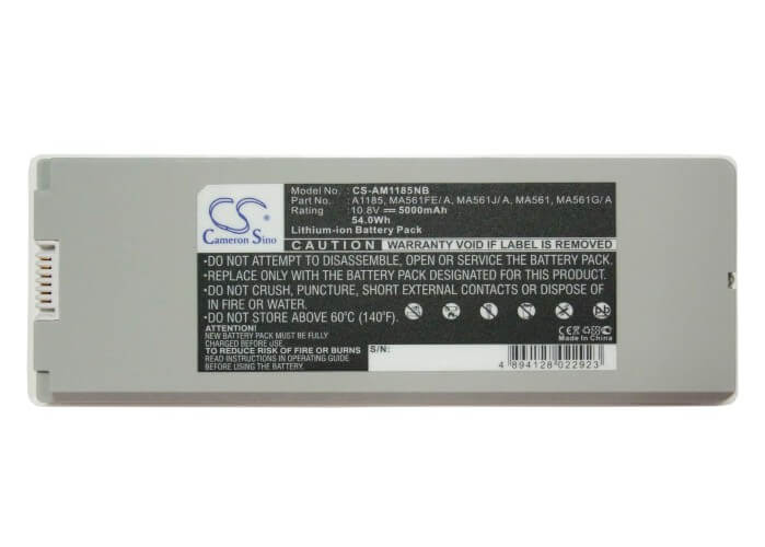 10.8V, 5000mAh, Li-Polymer Battery fits Apple, Macbook 13" Ma254, Macbook 13" Ma254*/ A, 54Wh
