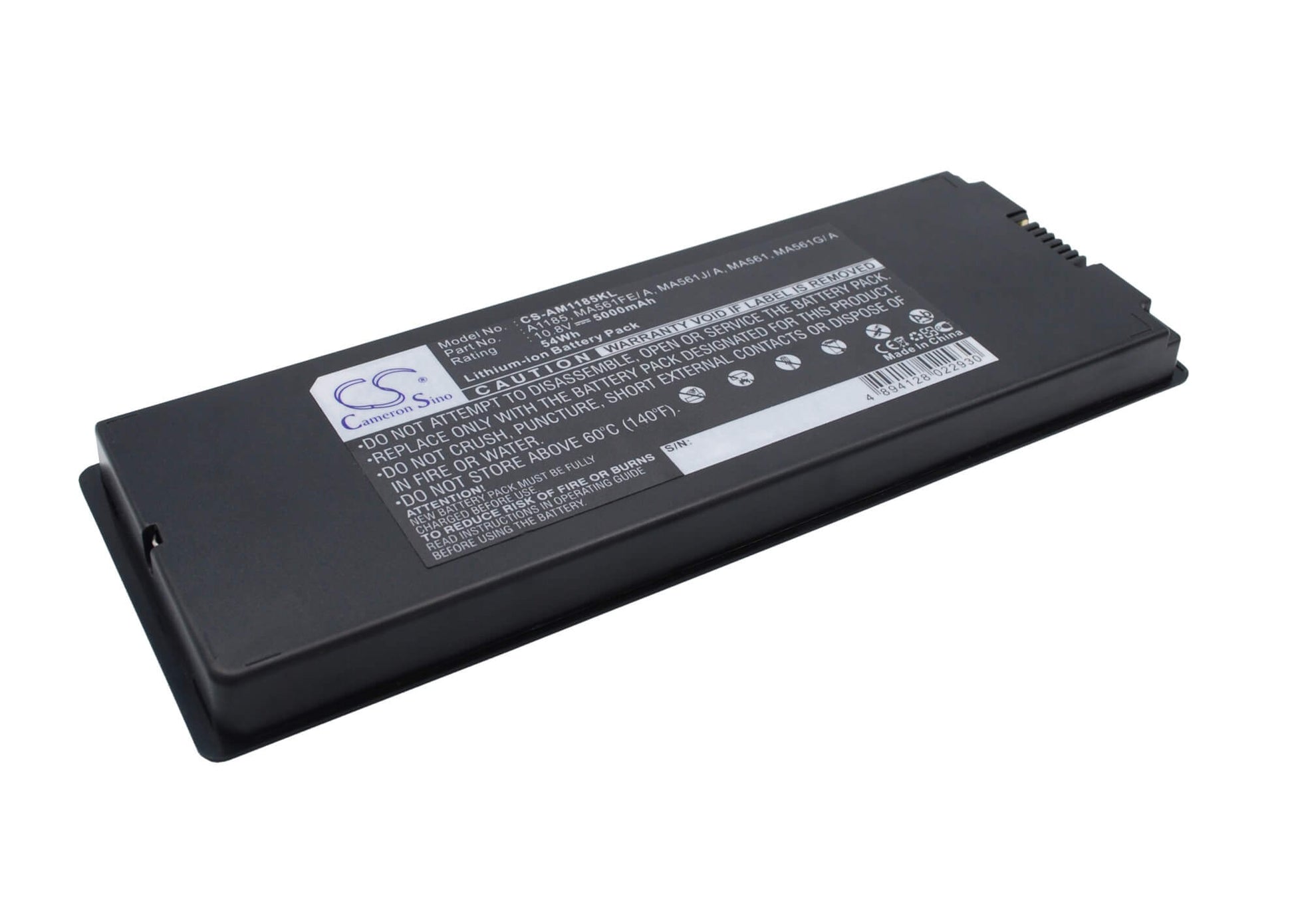 10.8V, 5000mAh, Li-Polymer Battery fits Apple, Macbook 13" A1181, Macbook 13" Ma472, 54Wh
