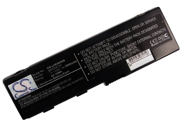 11.1V, 3800mAh, Li-ion Battery fits Lenovo, A500, E600, 42.18Wh