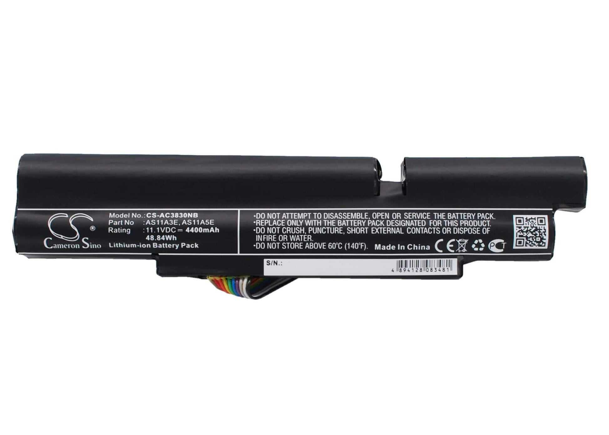 11.1V, 4400mAh, Li-ion Battery fits Gateway, Id47h, Id47h02c, 48.84Wh