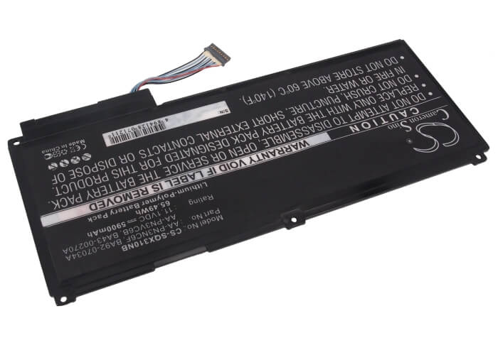 11.1V, 5900mAh, Li-Polymer Battery fits Samsung, Np-sf310, Np-sf410, 65.49Wh