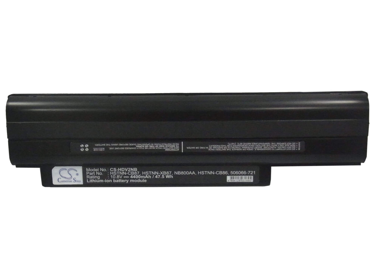 10.8V, 4400mAh, Li-ion Battery fits Hp, P Avilion Dv2-1032ax, Pavilion Dv2, 47.52Wh