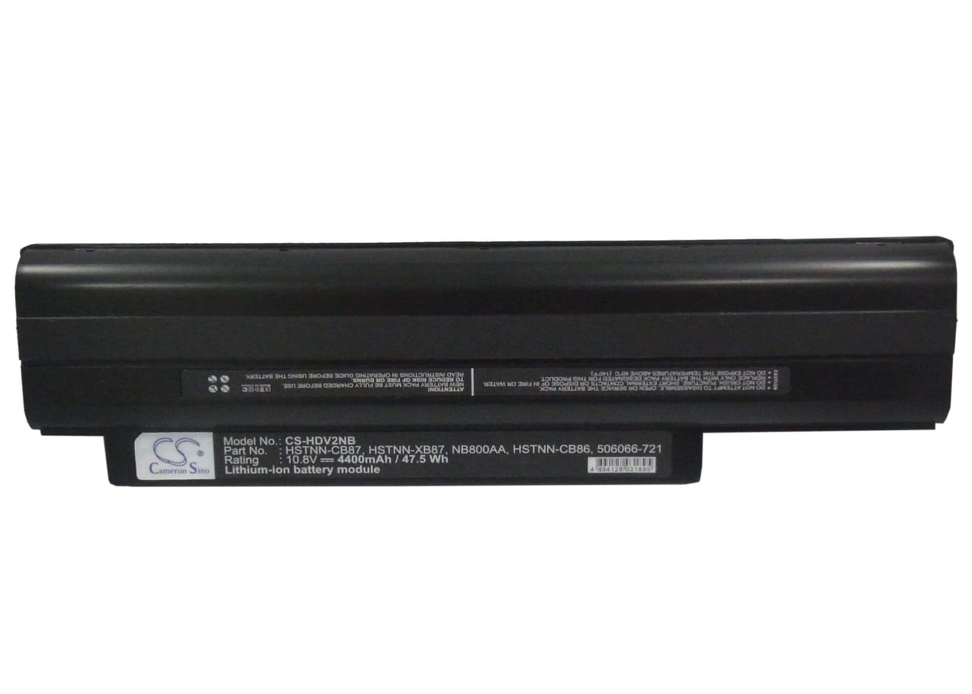 10.8V, 4400mAh, Li-ion Battery fits Hp, P Avilion Dv2-1032ax, Pavilion Dv2, 47.52Wh