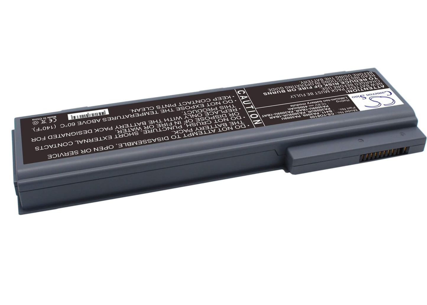 10.8V, 4400mAh, Li-ion Battery fits Toshiba, Tecra 8100, Tecra 8100a, 47.52Wh