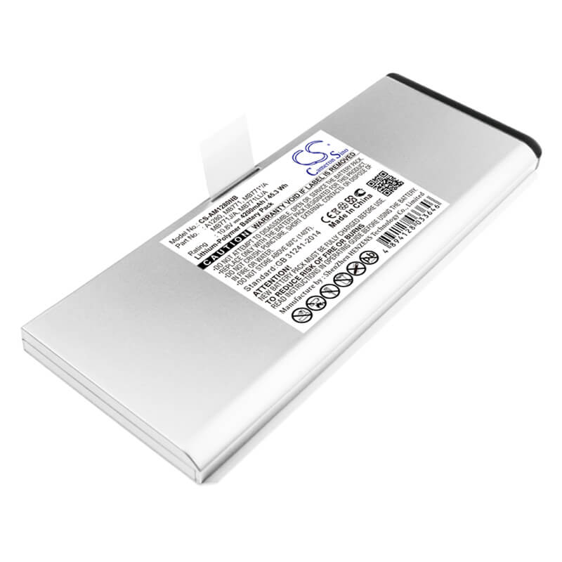 10.8V, 4200mAh, Li-Polymer Battery fits Apple, Macbook 13" A1278, Macbook 13" Aluminum Unibody 2, 45.36Wh