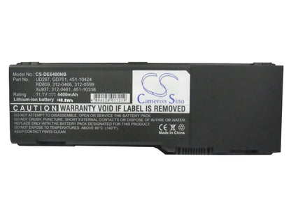 11.4V, 4400mAh, Li-ion Battery fits Dell, Inspiron 1501, Inspiron 6400, 50.16Wh