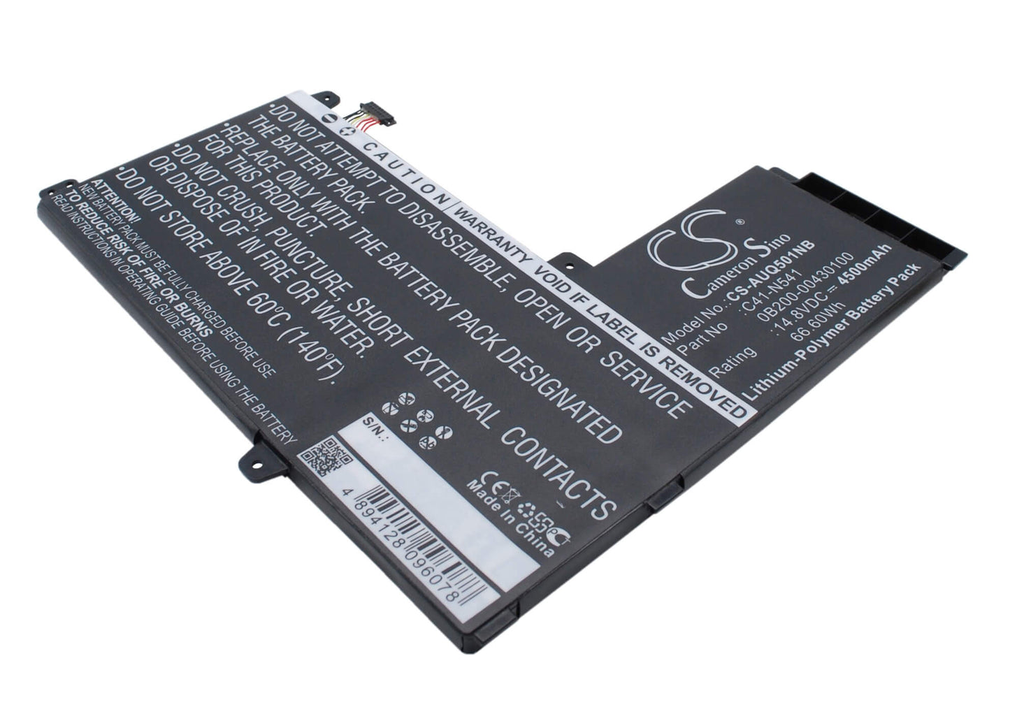 14.8V, 4500mAh, Li-Polymer Battery fits Asus, Q501l, Q501la, 66.6Wh