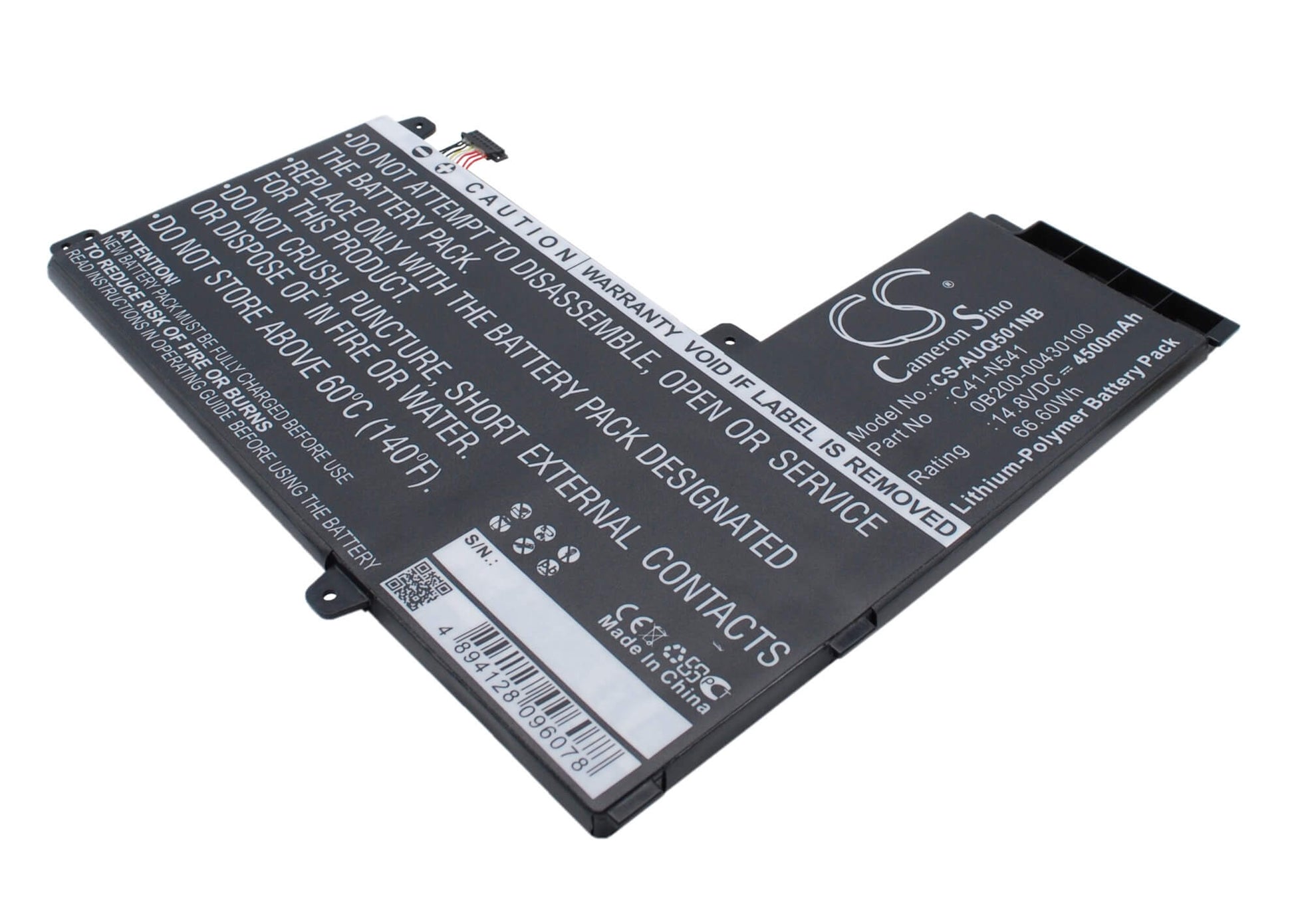 14.8V, 4500mAh, Li-Polymer Battery fits Asus, Q501l, Q501la, 66.6Wh