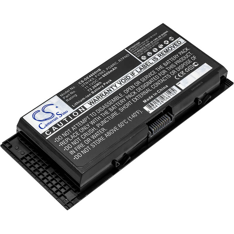 11.1V, 6600mAh, Li-ion Battery fits Dell, Precision M4600, Precision M4600 Mobile Worksta, 73.26Wh