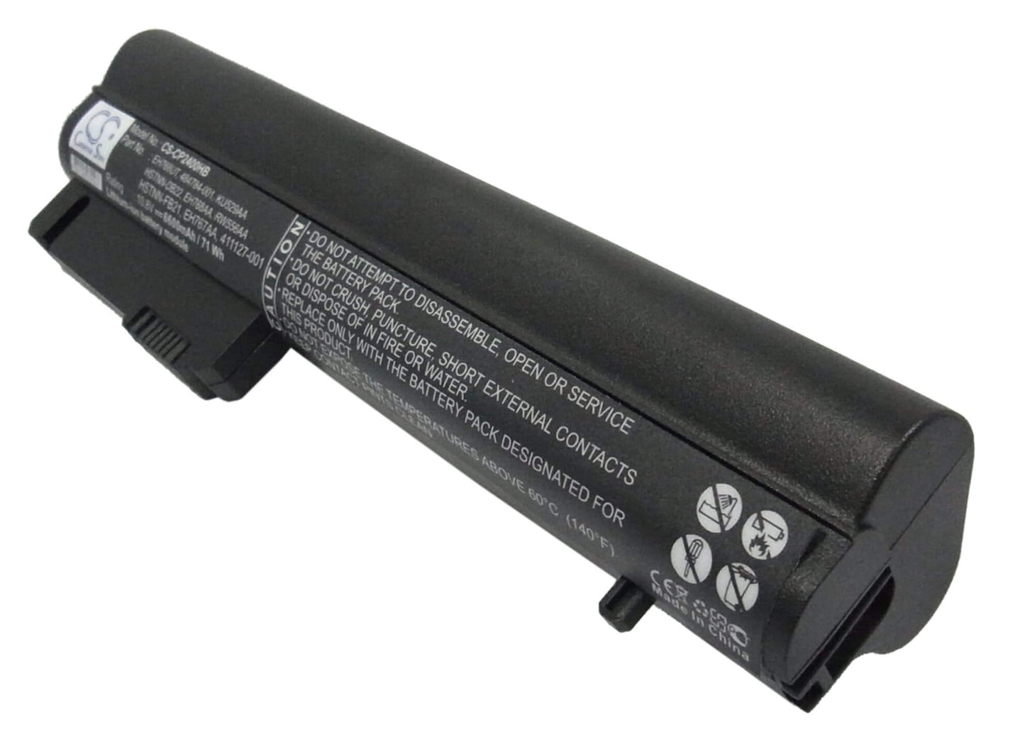 10.8V, 6600mAh, Li-ion Battery fits Hp, 2533t, Elitebook 2530p, 71.28Wh