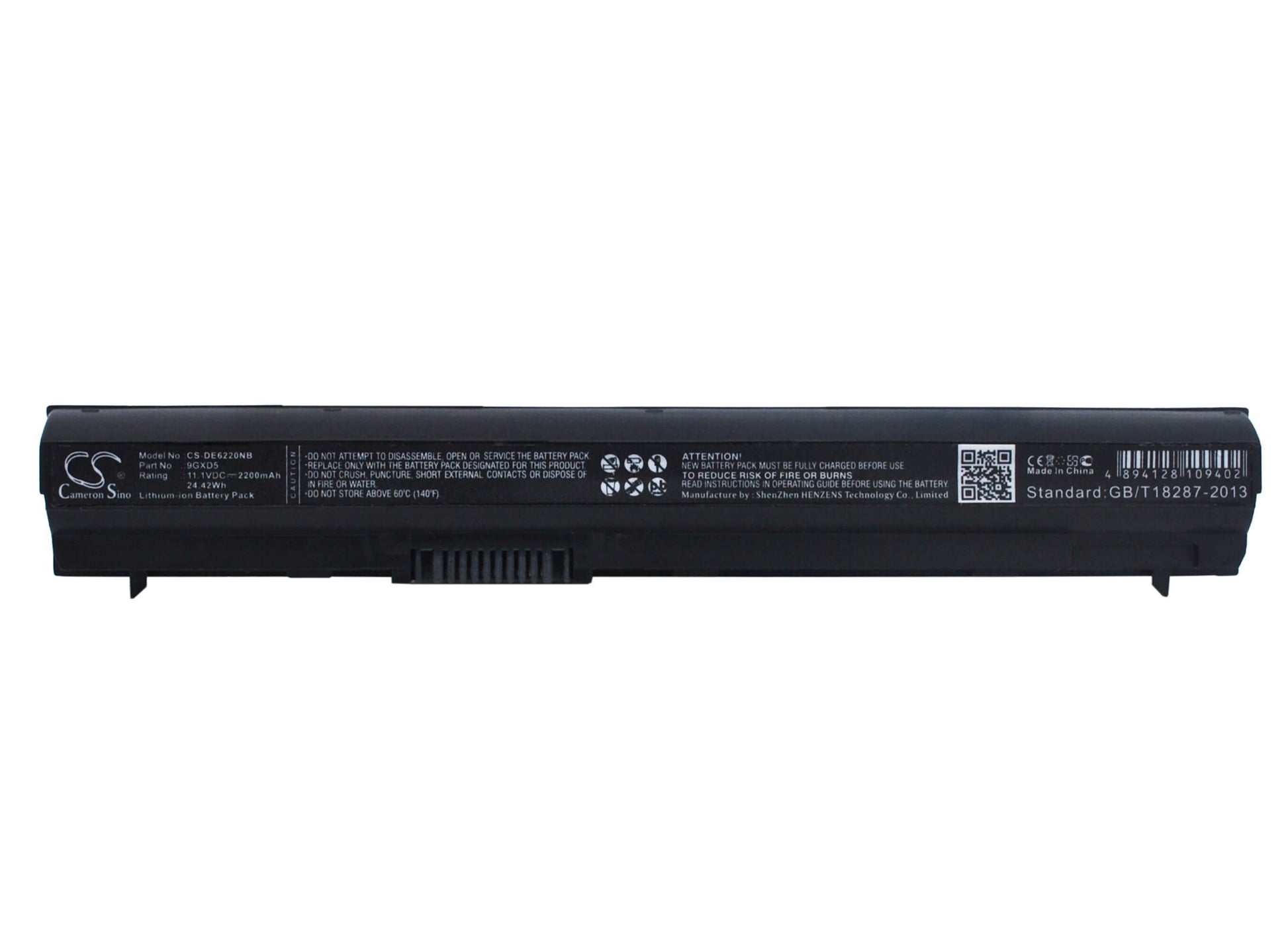 11.1V, 2200mAh, Li-ion Battery fits Dell, Latitude E5220, Latitude E6120, 24.42Wh