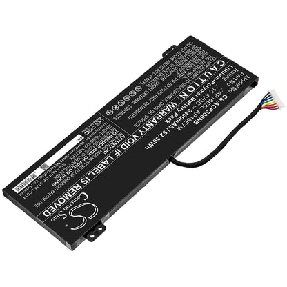 15.4V, 3400mAh, Li-Polymer Battery fits Acer, Ph315 Zin, Predator Helios 300, 52.36Wh