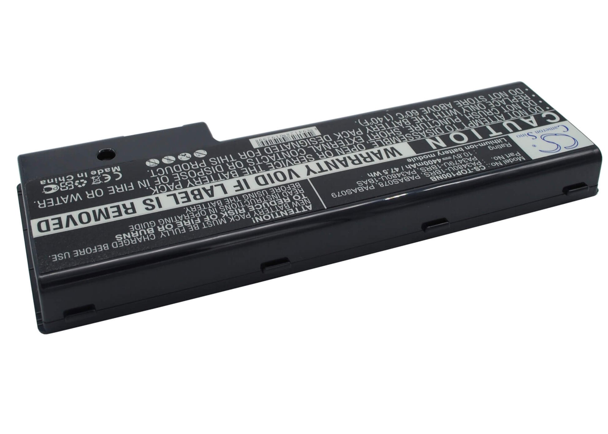 10.8V, 4400mAh, Li-ion Battery fits Toshiba, Satellite P100 Series, Satellite P100-102, 47.52Wh