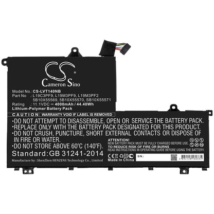 11.1V, 4000mAh, Li-Polymer Battery fits Lenovo, Thinkbook 14-iil, Thinkbook 14-iml, 44.4Wh