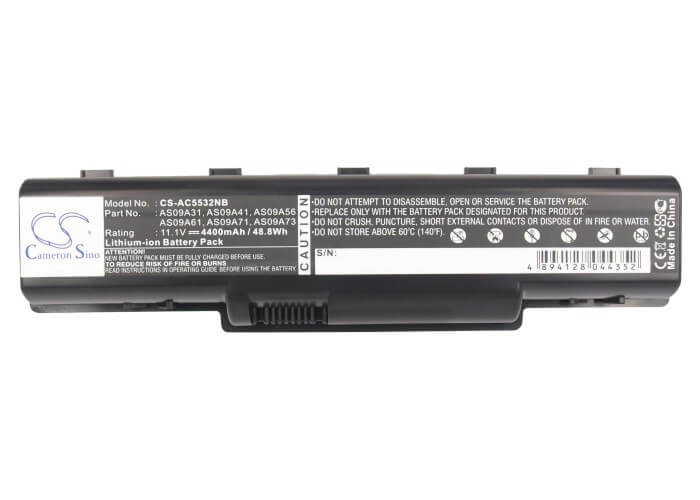 11.1V, 4400mAh, Li-ion Battery fits Acer, Acer Aspire 5517-5086, Aspire 4732, 48.84Wh