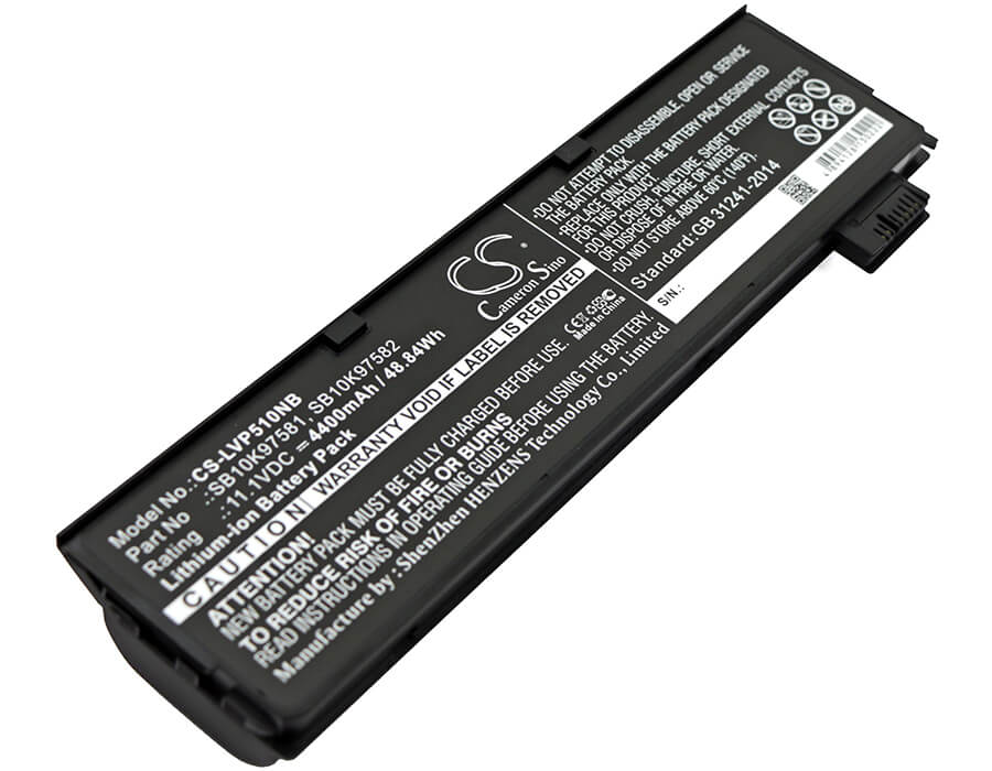 11.1V, 4400mAh, Li-ion Battery fits Lenovo, 20h90038cd, 20h9003acd, 48.84Wh