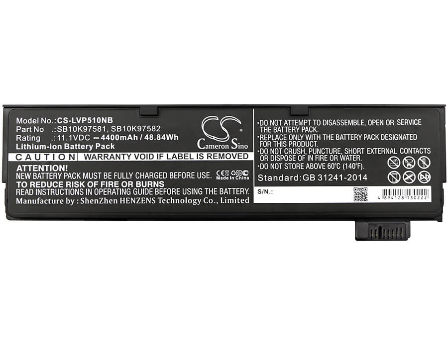 11.1V, 4400mAh, Li-ion Battery fits Lenovo, 20h90038cd, 20h9003acd, 48.84Wh