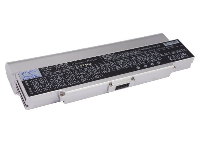 Silver, 11.1V, 8800mAh, Li-ion Battery fits Sony, Aio Vgn-ar760, Vaio Pcg-5g1l, 97.68Wh