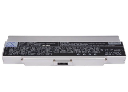 Silver, 11.1V, 8800mAh, Li-ion Battery fits Sony, Aio Vgn-ar760, Vaio Pcg-5g1l, 97.68Wh