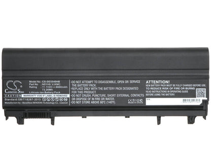 11.1V, 6600mAh, Li-ion Battery fits Dell, Latitude 14, Latitude 14 5000, 73.26Wh
