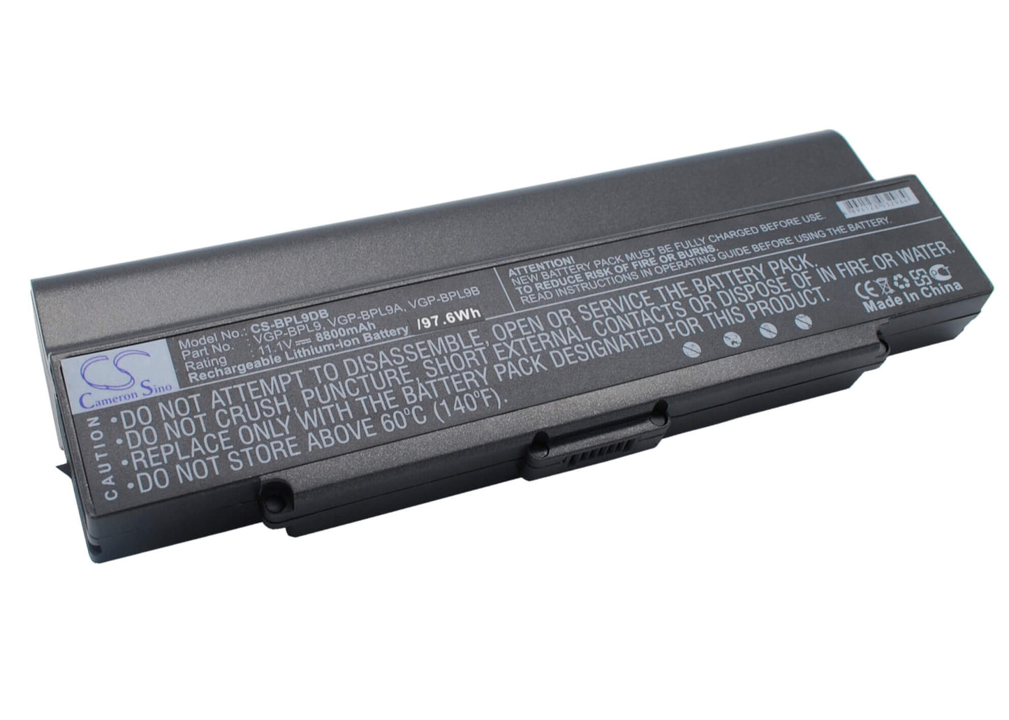 Black, 11.1V, 8800mAh, Li-ion Battery fits Sony, Aio Vgn-ar760, Vaio Pcg-5g1l, 97.68Wh