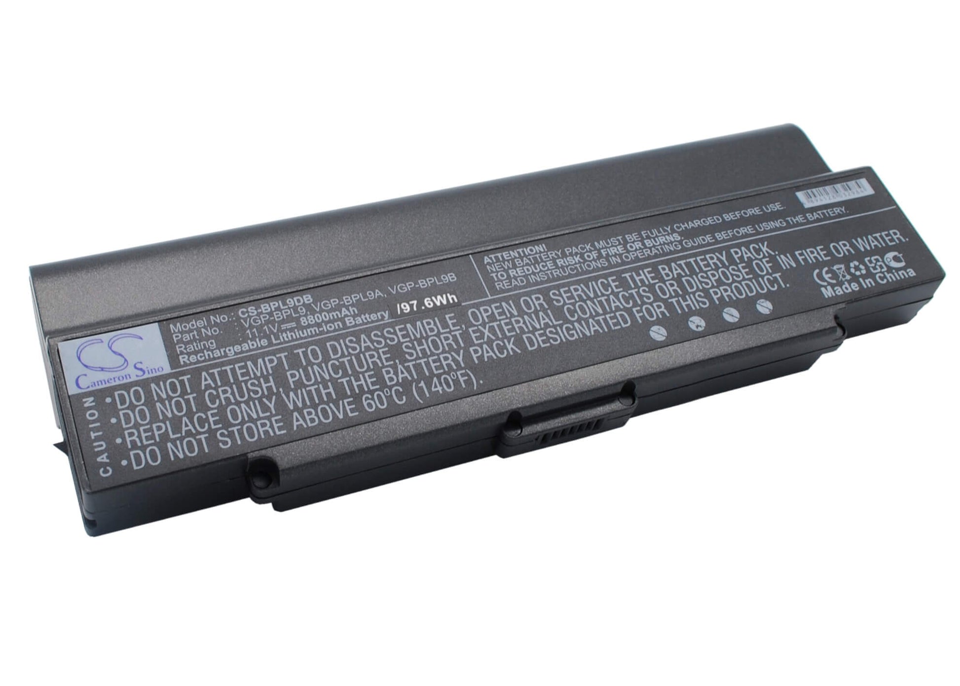 Black, 11.1V, 8800mAh, Li-ion Battery fits Sony, Aio Vgn-ar760, Vaio Pcg-5g1l, 97.68Wh