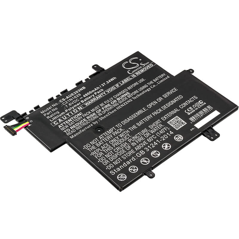7.6V, 4900mAh, Li-Polymer Battery fits Asus, E203, E203ma, 37.24Wh