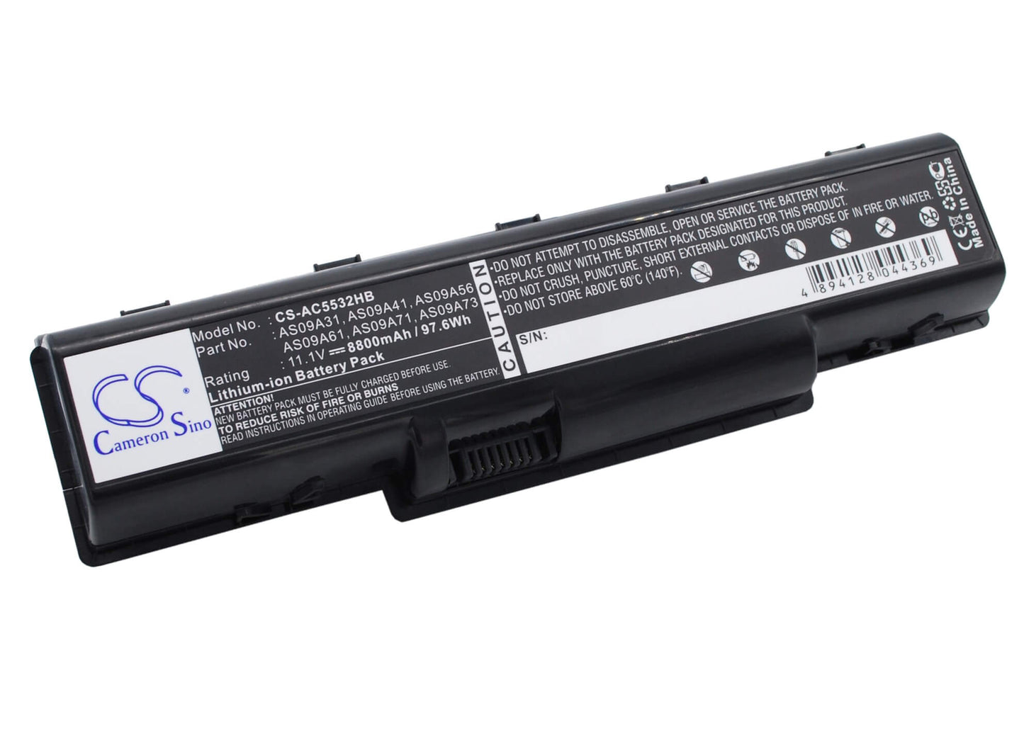 11.1V, 8800mAh, Li-ion Battery fits Acer, Aspire As5517-5661, Aspire 4732, 97.68Wh