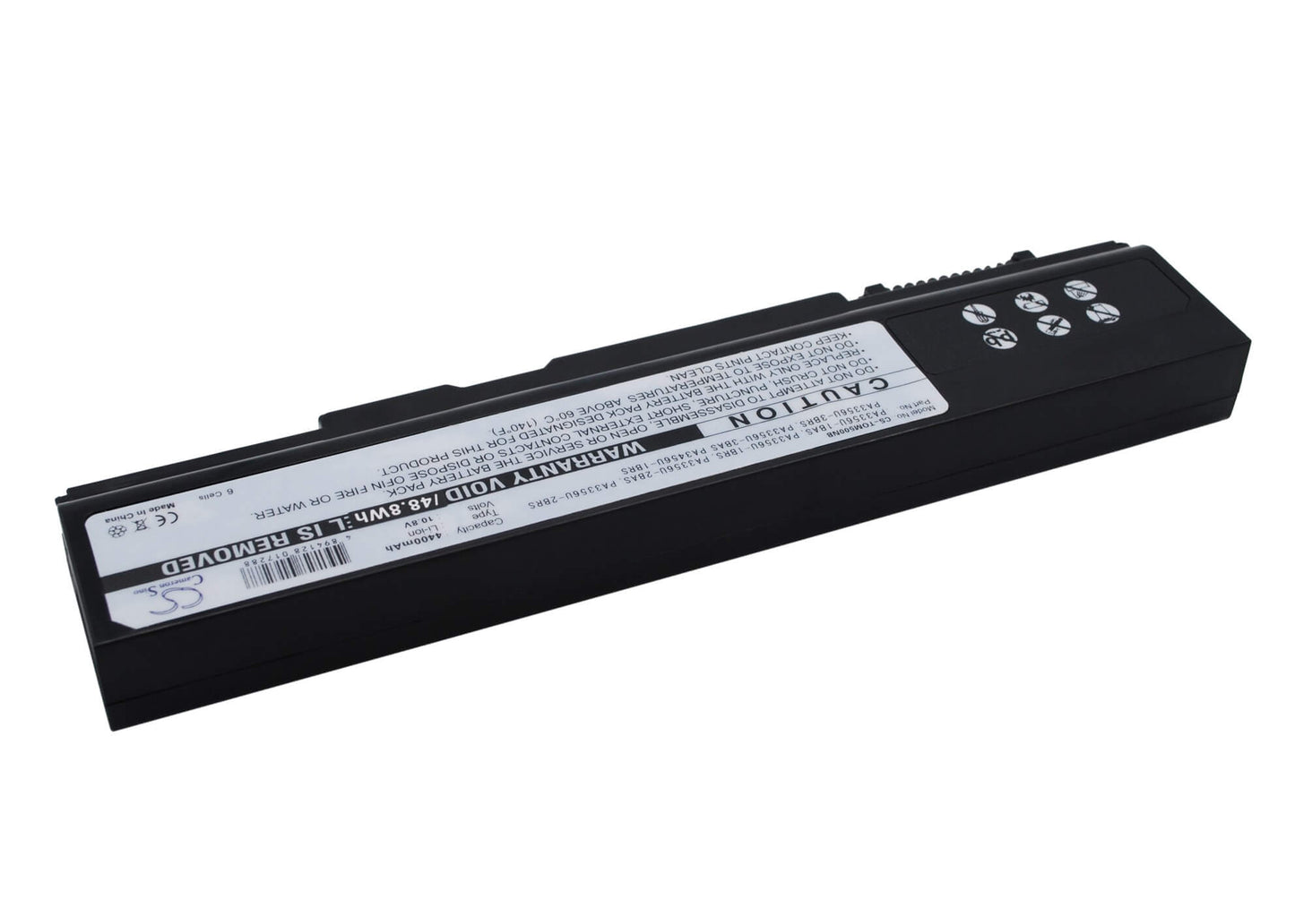 10.8V, 4400mAh, Li-ion Battery fits Toshiba, Dynabook Qosmio F20, Dynabook Qosmio F20/370ls2, 47.52Wh