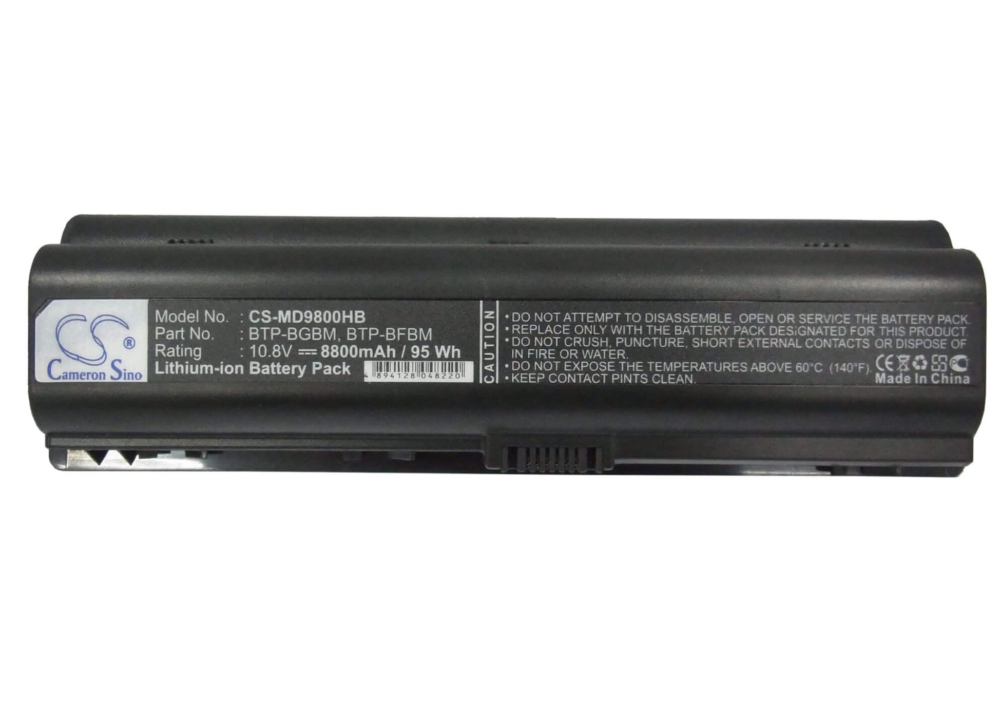10.8V, 8800mAh, Li-ion Battery fits Medion, Md96442, Md96559, 95.04Wh