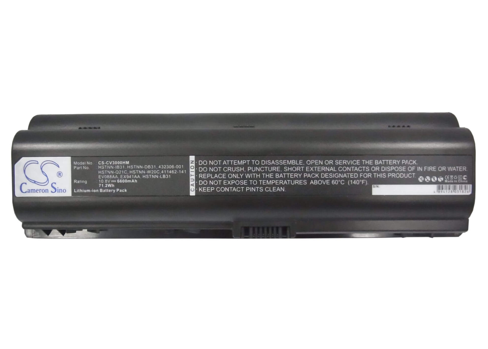 10.8V, 6600mAh, Li-ion Battery fits Hp, G6000, G7000, 71.28Wh