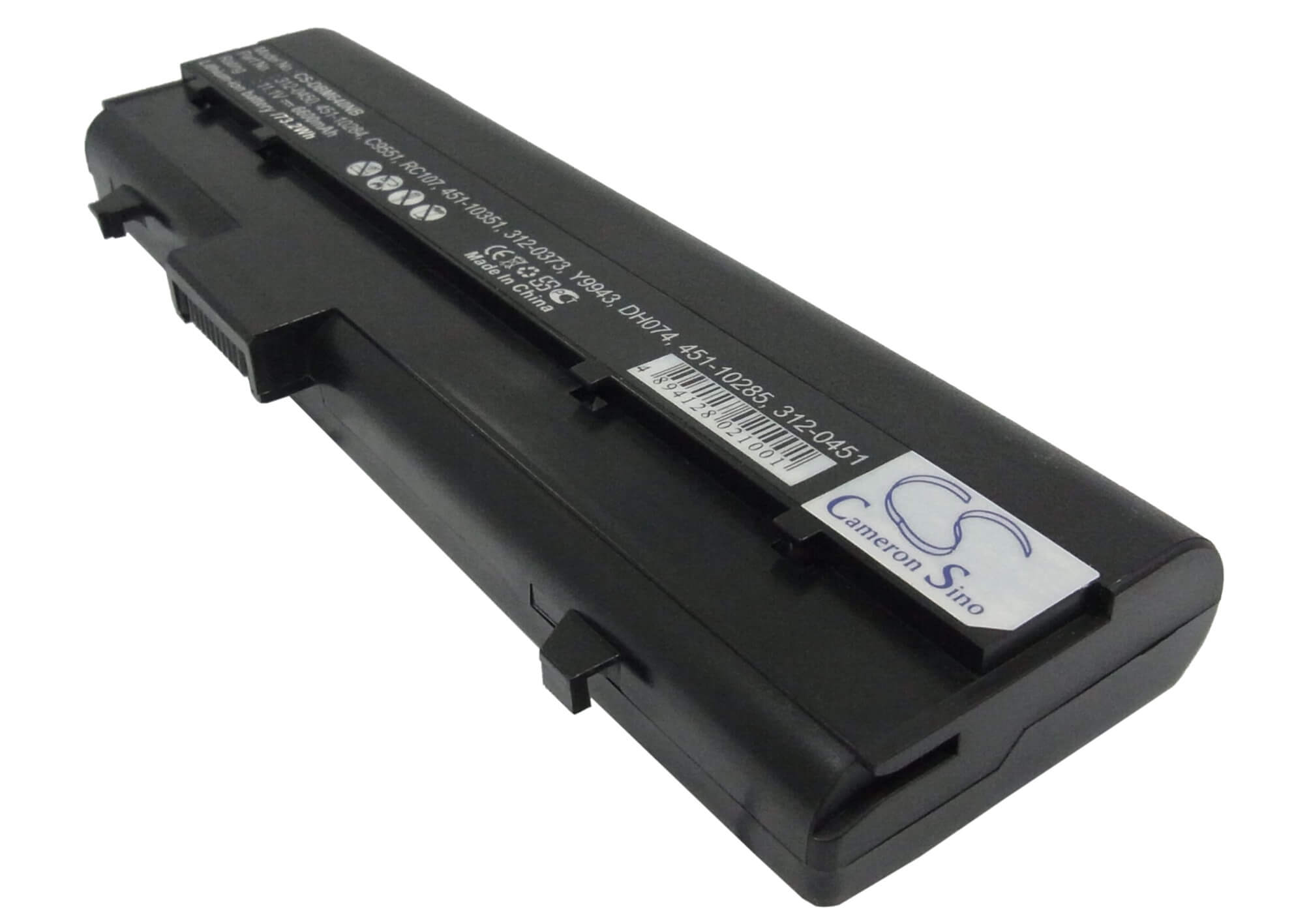 11.1V, 6600mAh, Li-ion Battery fits Dell, Inspiron 630m, Inspiron 640m, 73.26Wh
