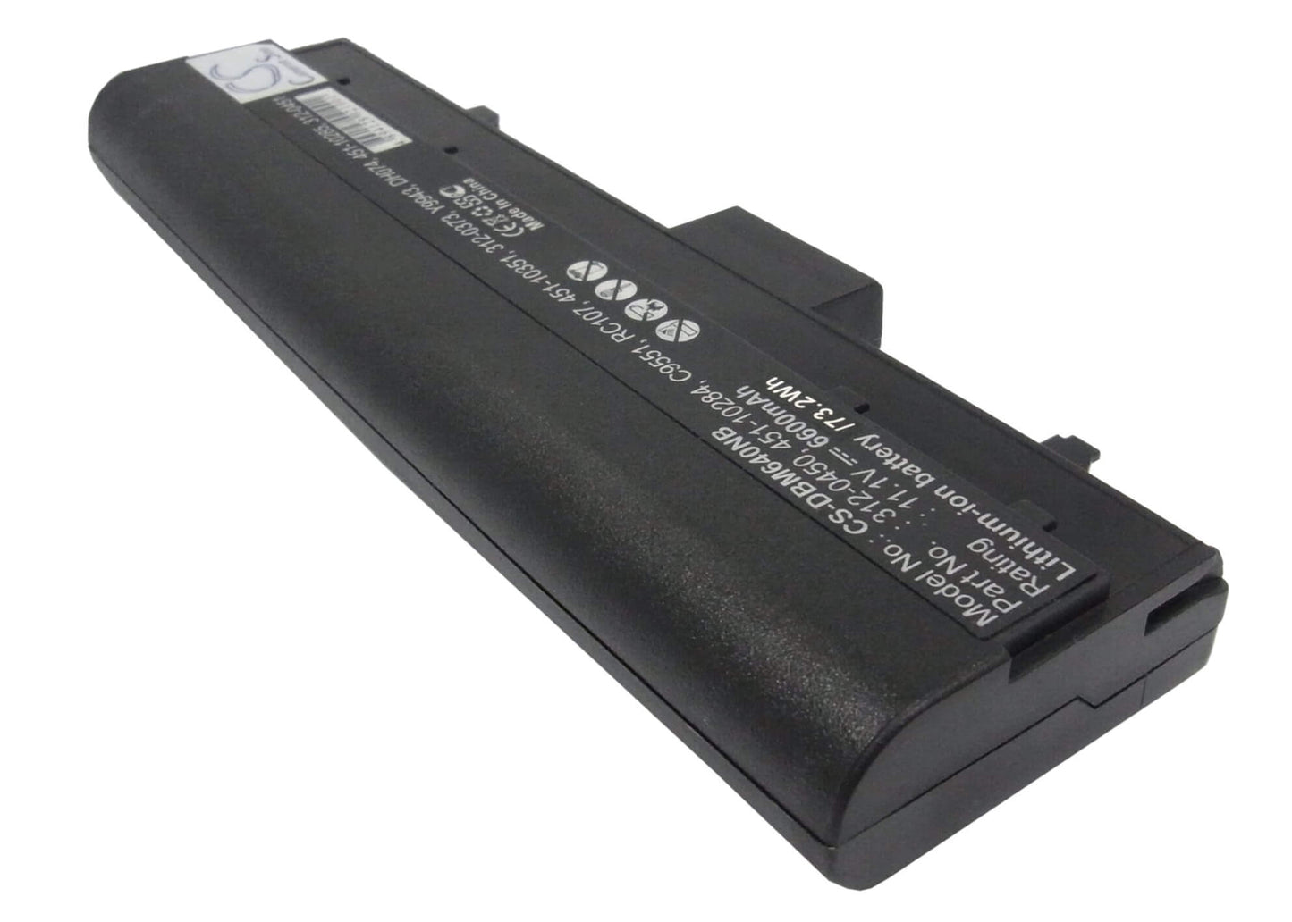 11.1V, 6600mAh, Li-ion Battery fits Dell, Inspiron 630m, Inspiron 640m, 73.26Wh