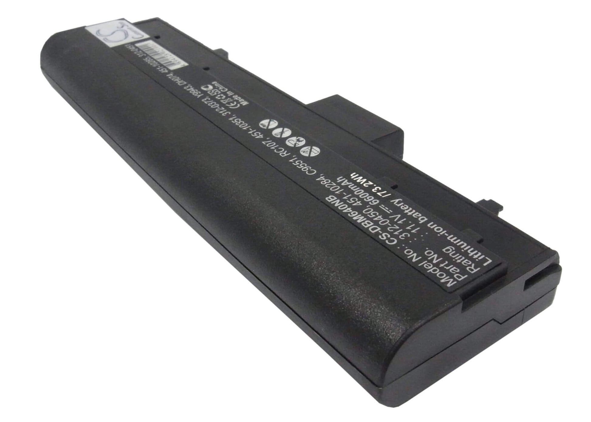 11.1V, 6600mAh, Li-ion Battery fits Dell, Inspiron 630m, Inspiron 640m, 73.26Wh