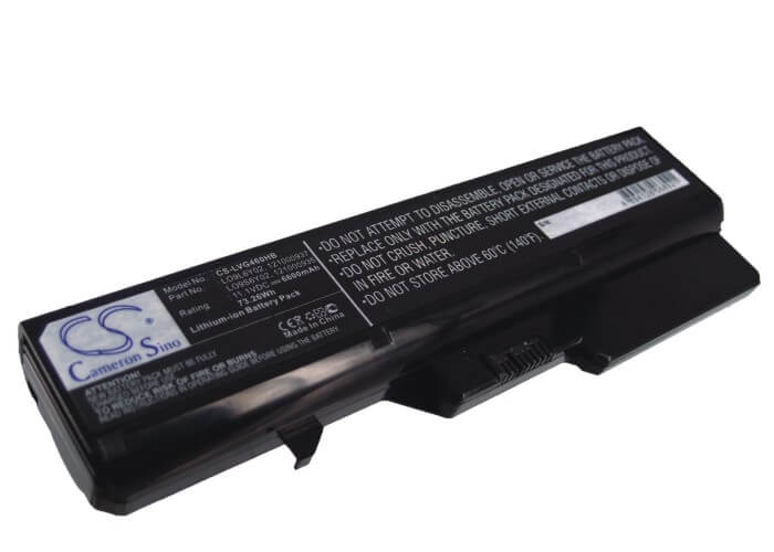11.1V, 6600mAh, Li-ion Battery fits Lenovo, Ideapad B470, Ideapad B470a, 73.26Wh
