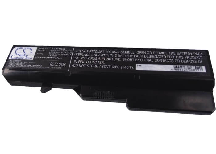 11.1V, 6600mAh, Li-ion Battery fits Lenovo, Ideapad B470, Ideapad B470a, 73.26Wh