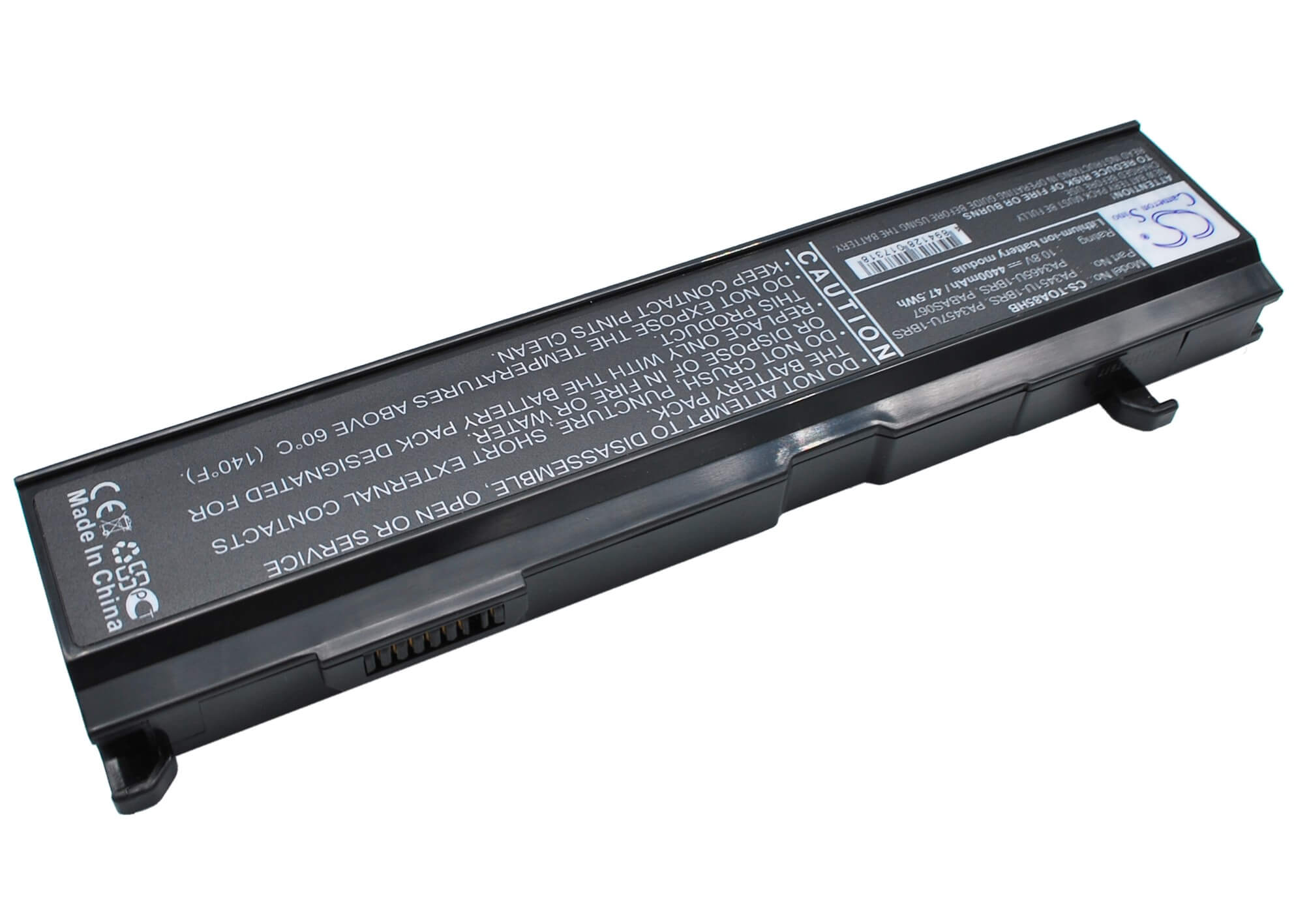 10.8V, 4400mAh, Li-ion Battery fits Toshiba, Dynabook Ax/ 55a, Dynabook Tw/ 750ls, 47.52Wh