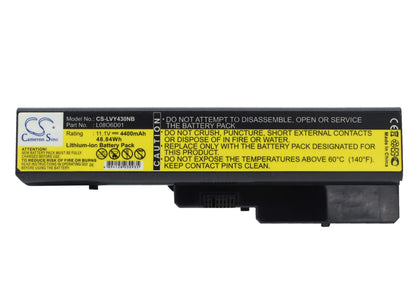 11.1V, 4400mAh, Li-ion Battery fits Lenovo, Ideapad V450a-tfo, Ideapad V430, 48.84Wh
