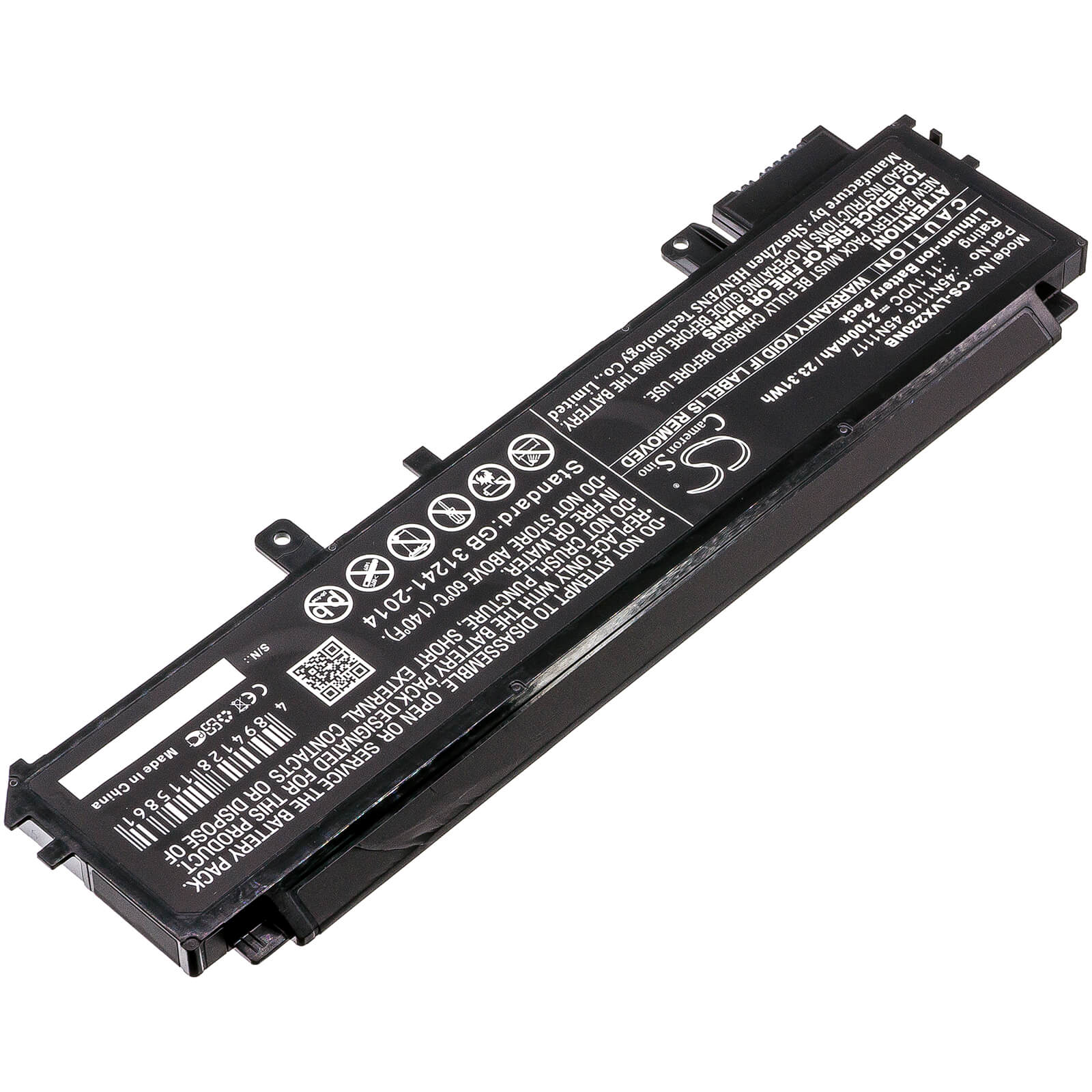 11.1V, 2100mAh, Li-ion Battery fits Lenovo, Thinkpad X230s Touchscreen Ult, Thinkpad X230s Ultrabook, 23.31Wh