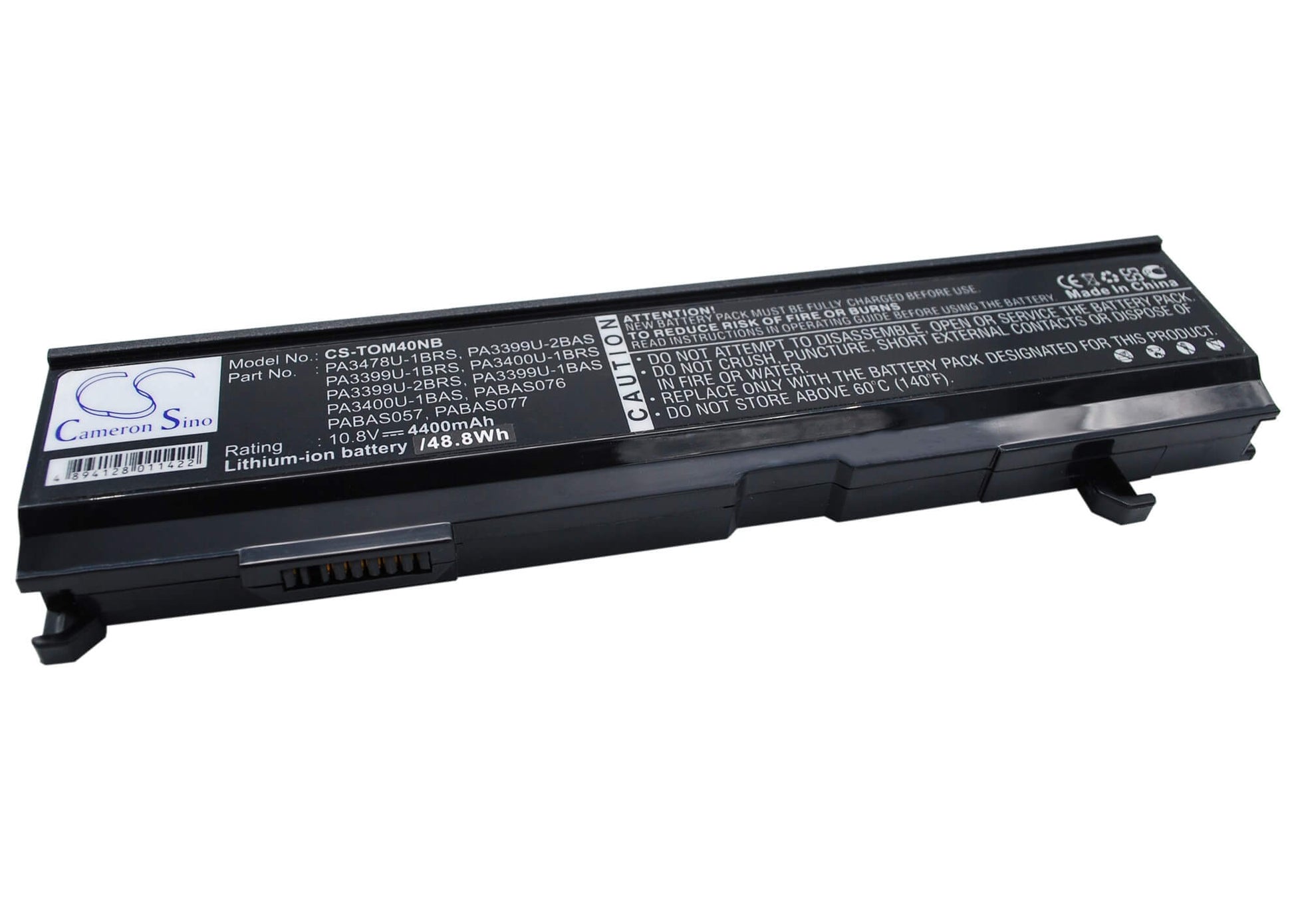 10.8V, 4400mAh, Li-ion Battery fits Toshiba, Dynabook Cx/ 955ls, Dynabook Cx/45a, 47.52Wh