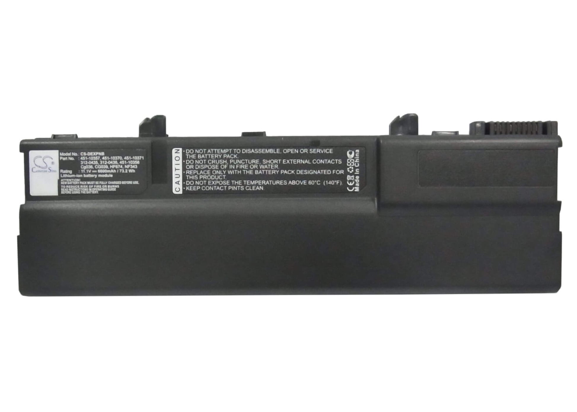 11.1V, 6600mAh, Li-ion Battery fits Dell, Xps M1210, 73.26Wh