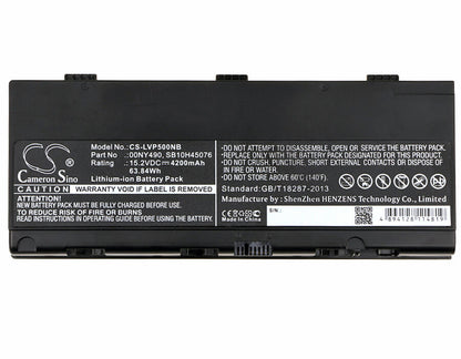 15.2V, 4200mAh, Li-ion Battery fits Lenovo, Thinkpad P50, Thinkpad P50 Mobile Workstatio, 63.84Wh