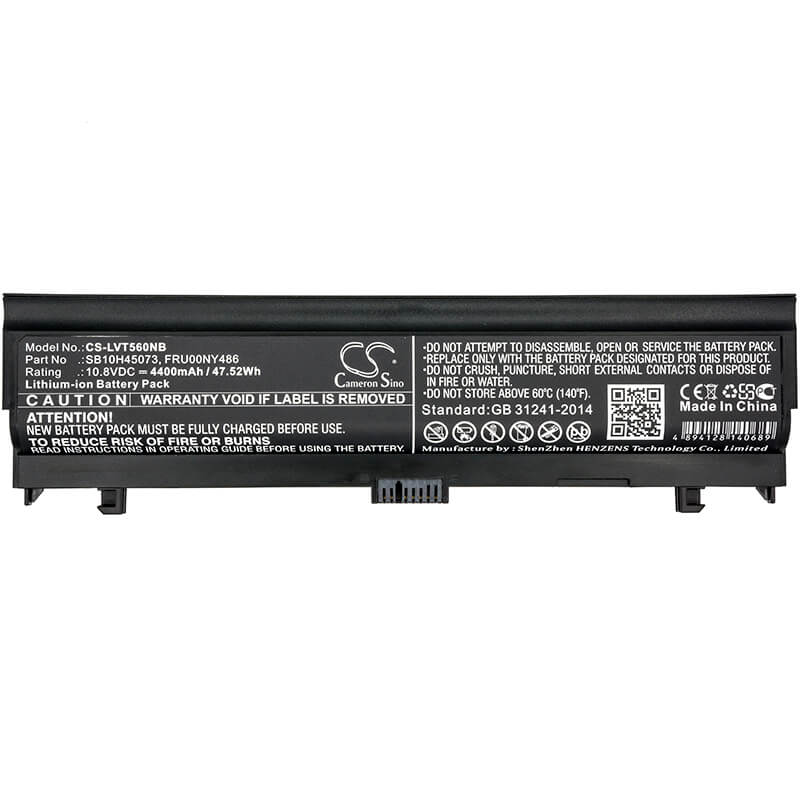 10.8V, 4400mAh, Li-ion Battery fits Lenovo, L560, L560-7cd, 47.52Wh