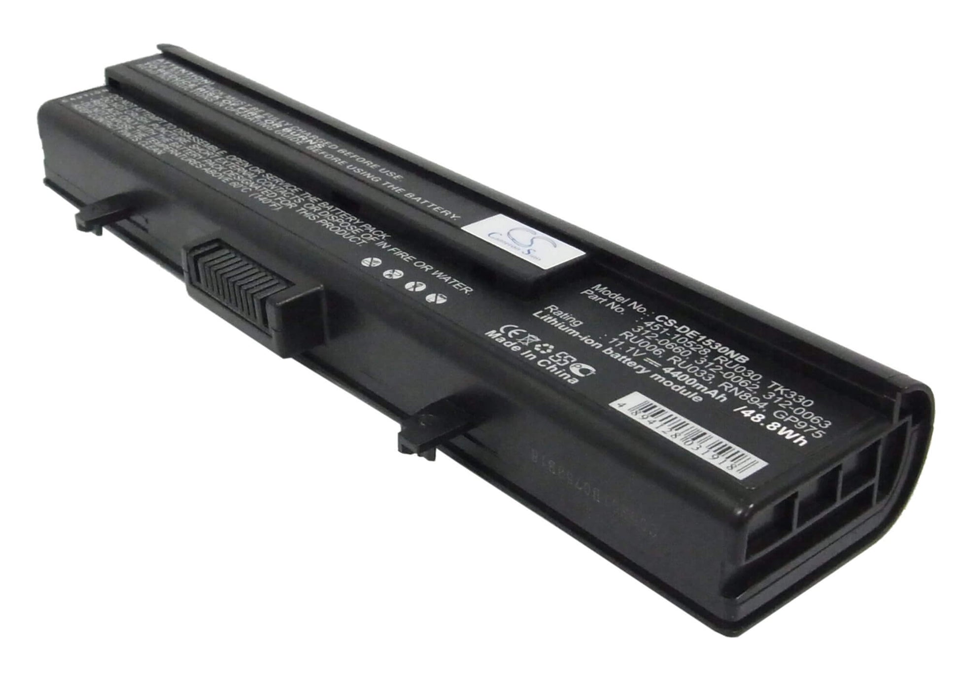 11.1V, 4400mAh, Li-ion Battery fits Dell, Xps M1500, Xps M1530, 48.84Wh