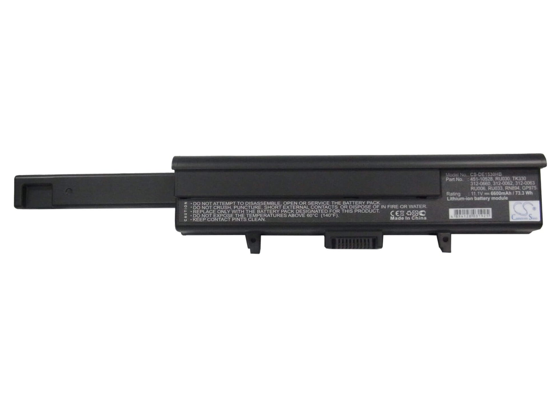 11.1V, 6600mAh, Li-ion Battery fits Dell, Xps M1500, Xps M1530, 73.26Wh