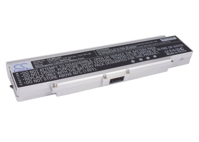 Silver, 11.1V, 6600mAh, Li-ion Battery fits Sony, Aio Vgn-ar760, Vaio Pcg-5g1l, 73.26Wh